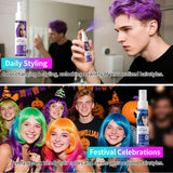 Hair Color Spray Long Lasting Hair Dye Spray Instant Hair Salon Multi Color Hair Colour Cream for Festive Party Socccer Fan Gift