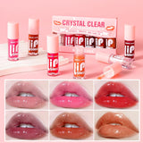 MAGIC CASA 6-Piece Set Water-Gloss Jelly Lip Oil - Plumping, Hydrating, Makeup Base, Long-Lasting Moisture