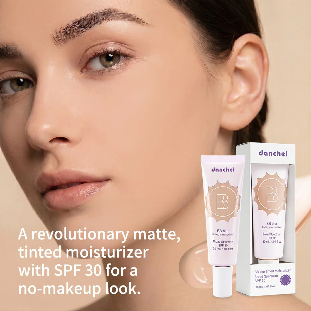 Matte Tinted Moisturizer BB Cream Long-Lasting Smooth Foundation Base Medium Coverage Blur Pores Even Skin Tone Non-greasy Makeu