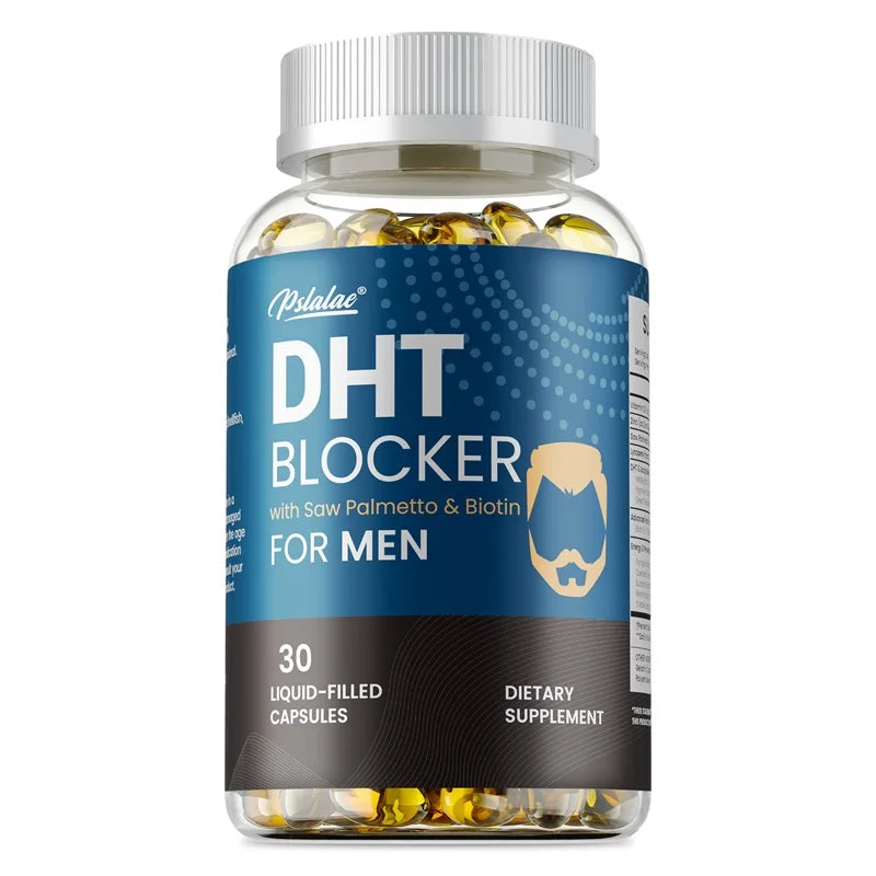 DHT Blockers for Men - Contains Saw Palmetto & Biotin To Promote Natural Hair Growth, Increase Vitality, and Maximize Absorption