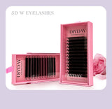 DIYDAY W-Shape Eyelash Extension 3d 4d 5d 6d 7d 8d W Lashes Natural Soft Premade Fan Bloom Effect Eye Lashes for Beauty Makeup