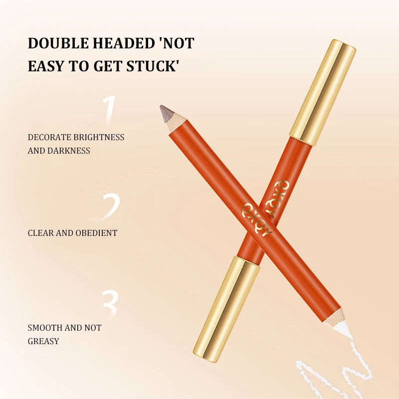 Three dimensional Fine Double Head Contour Pen to Lighten Tear Hole Natural Touch Nose Shadow Contour Holding Highlighter