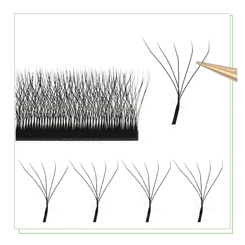 MARIA W Shape Eyelash Extensions  3D 4D 5D 6D 7D Premade Fans Speed Eyelash Extensions Natural Soft Light Full Dense