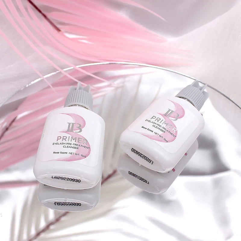 1Bottle IB Rose Primer Eyelash Extension Booster Long Lasting Original Korea Shop Adhesive Supplies Makeup Glue Stronger Tools