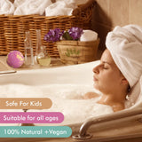 Bath Treat Gift Set - 12 Pack Handmade Natural & Organic Ingredients, Spa Relaxing Gifts for Women & Men, Aromatherapy Bubble Ba