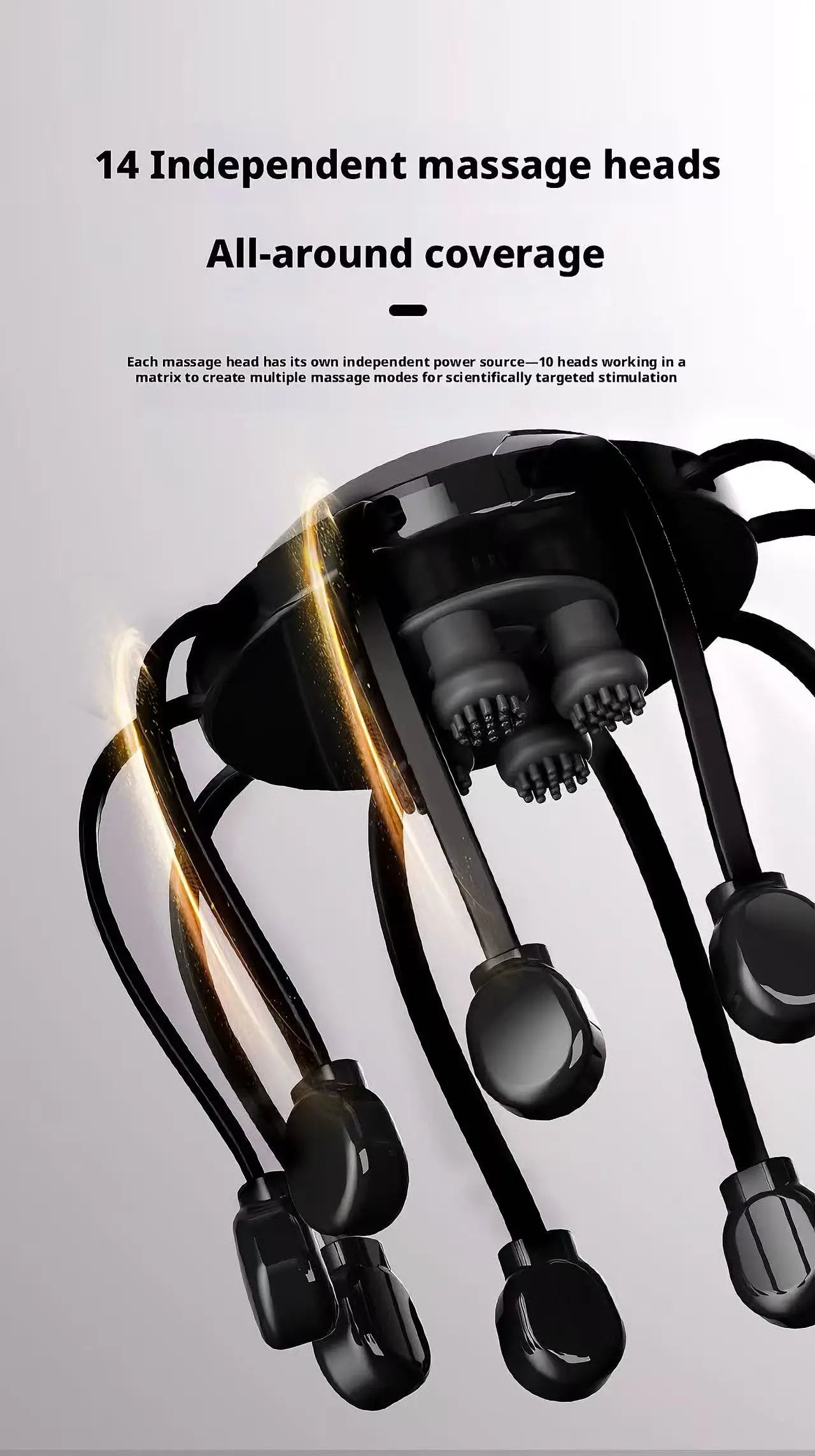 Electric Octopus Head Massager 10/14 Claws Smart Scalp Massage Device Relax Stress Relief Deep Tissue Home Head Spa Massager