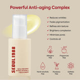 Korean 1988 Retinol Face Care Serum,Black Ginseng Niacinamide Vitamin C Moisturizing Firming Ampoule,Anti Aging Wrinkle Skincare