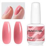 Nailpop 7 IN 1 Nail Glue Gel 15ml Gellack UV Nails Builder Gel Apex & Extension Soak off Base Gel Top Coat  HEMA FREE