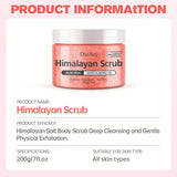 200g/7oz Himalayan Scrub Natural Exfoliating Salt & Body and Face Souffle Helps with Moist Cleansing and Exfoliation