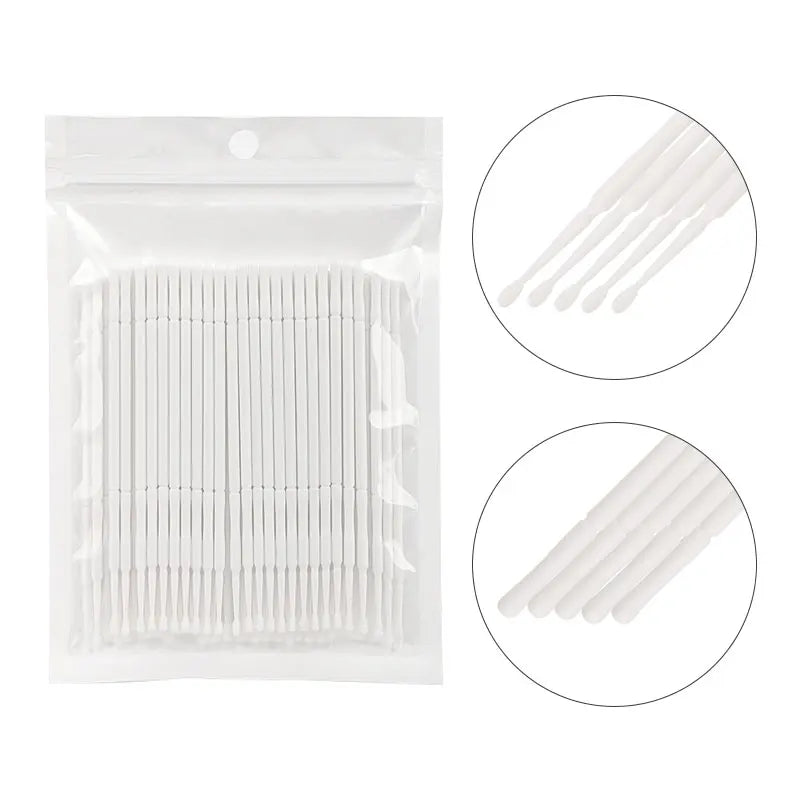 100PCS/Bag Bamboo Eyelash Extension Cleaning Swabs Lash Lift Glue Remover Applicators Microblade Makeup Micro Brushes Tools