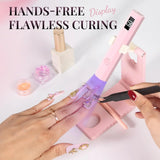Convenient Handheld UV/LED Nail Lamp Set Handheld Light with Stand LCD Display USB Gel Nail Dryer for Quick Curing All