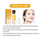 Waterproof Spf50 Sunscreen Loose Powder Sunblock Skin Protective Invisible Pore Solar Blocker Oil Control For Women Face Care
