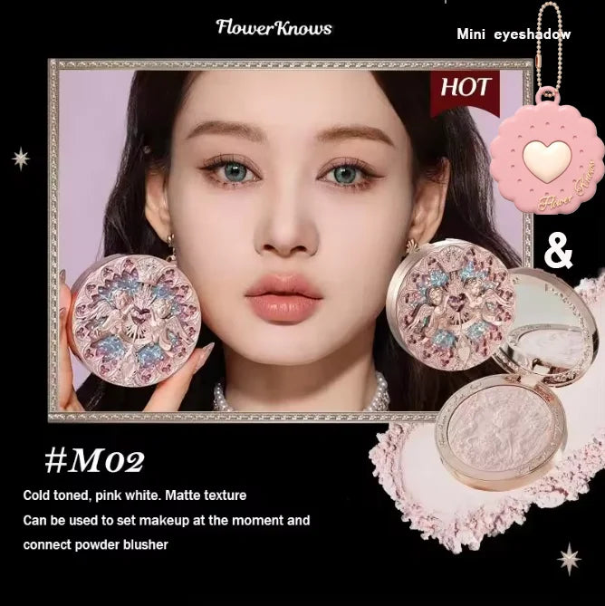 The Flower Knows Little Angel Collection Relief Highlight Face Powder Iluminador Makeup Contour Highlighter Palette 8g/0.3Fl.oz
