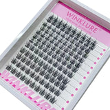 WINKLURE Manga Lash Clusters Kit Cat Lashes with Lash Bond & Seal Cluster Eyelash Extensions Mixed Tray Eyelash Clusters Kit