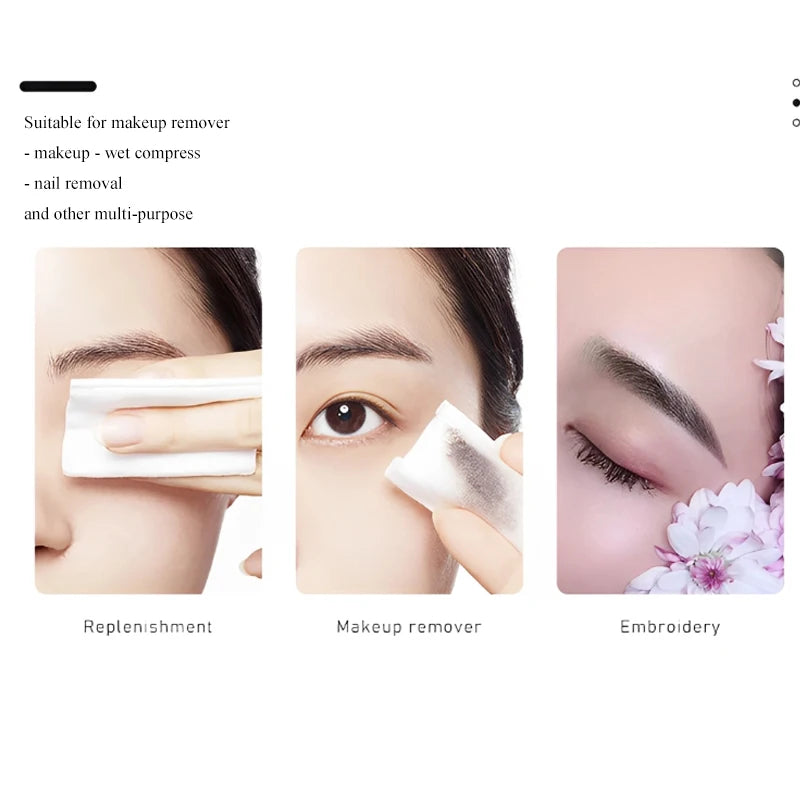 1200pcs/bag Disposable Pearl Pattern Makeup Cotton Pads Soft Facial Cleaning Tools Makeup Remover Wipes Portable Beauty Supplies