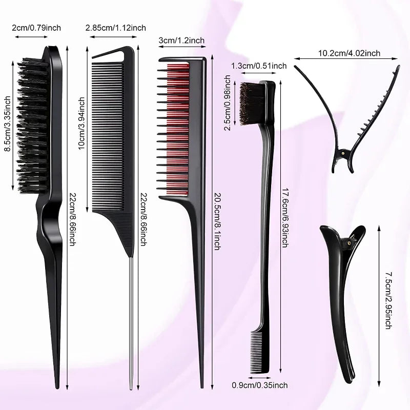 3pcs/lot Double Sided Edge Control Hair Comb Hair Styling Hair Brush Accessories New Brush Comb Styling Partition Comb