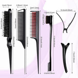 3pcs/lot Double Sided Edge Control Hair Comb Hair Styling Hair Brush Accessories New Brush Comb Styling Partition Comb