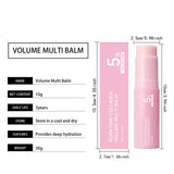 PDRN Pink Collagen Volume Multi Balm Stick Face & Body Balm for Under-Eyes, Neck, Forehead, Smile Lines,  Radiance Care K-Beauty
