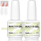 Nailpop 7 IN 1 Nail Glue Gel 15ml Gellack UV Nails Builder Gel Apex & Extension Soak off Base Gel Top Coat  HEMA FREE