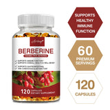 Berberine Capsules - Support Overall Health and Immune Function, Promote Digestion, Enhance Energy, Anti-oxidant and Anti-aging