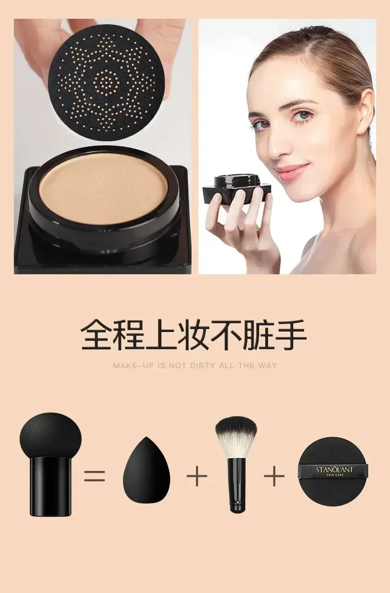 Mushroom Head Air Cushion Natural Concealer BB Cream Moisturizing Brighten Skin Tone Waterproof CC Cream Foundation Cosmetics