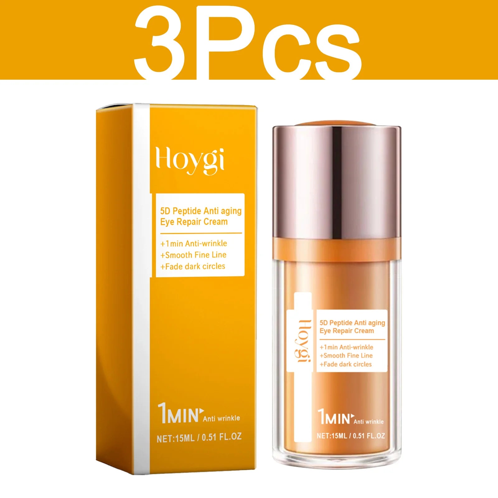 HOYGI 5D Peptide Eye Cream Relieve Puffiness Reduce Dark Circles Firming Fade Fine Lines Nourishing Smoothing Eyes Skin Care