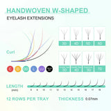 NAGARAKU Automatic Flowering W Shape  Bloom 3D 4D 5D 6D Premade Fans Eyelash Extensions Natural Soft Light Full Dense