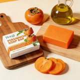 Persimmon Soap Bar for Body Odor Control, Handmade Persimmon Soap for Face and Body Wash, Gentle Smooth Deodorant Bath Soap 100g