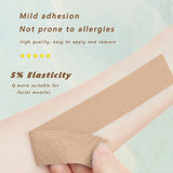 Elastic Face Lift Tape-Instantly Lifts Sagging Jowls,Neck Skin,and Double Chin for a Defined V Jawline-Reusable-0.98*196.85 inch