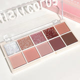 HISYI Star Rejuvenation Ten-Color Eye Shadow Pearl Matte Pink Pure Desire Powder Brown Plate Gentle Daily Cheap Makeup