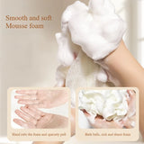 2-In-1 Bath Ball Towel Loofah With Drawstring Closure For Soap Soft Exfoliating Mesh Shower Sponge Skin Care Bathing Tool
