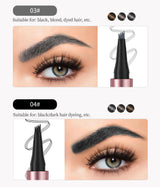 Four Claw Liquid Eyebrow Pen Waterproof Sweatproof Long Lasting 3D Wild Brow Microblading Makeup for Beginners