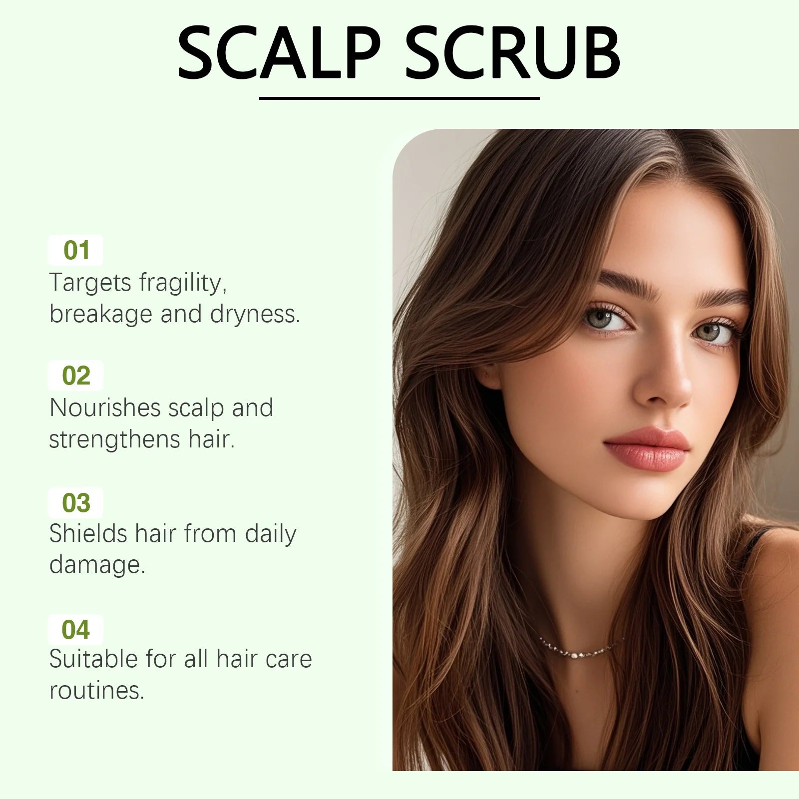 Tea Tree Scalp Scrub Anti-Dandruff Oil Control Refreshing Fluffy Anti-Breakage Soothing Nourishing Hair Deep Cleansing Shampoo