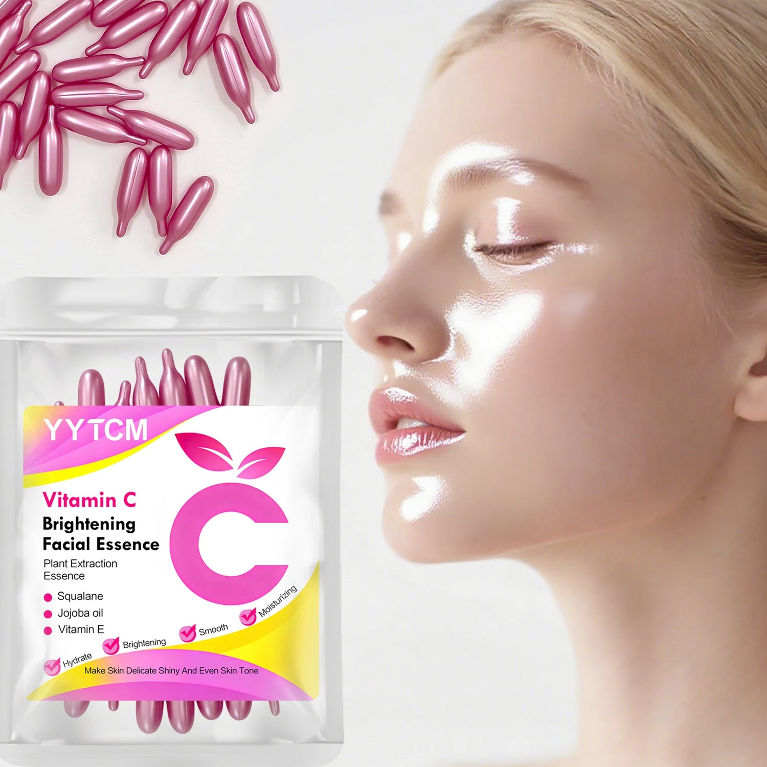 Vitamin C Brightening Serum Capsules – Hydrating Facial Serum