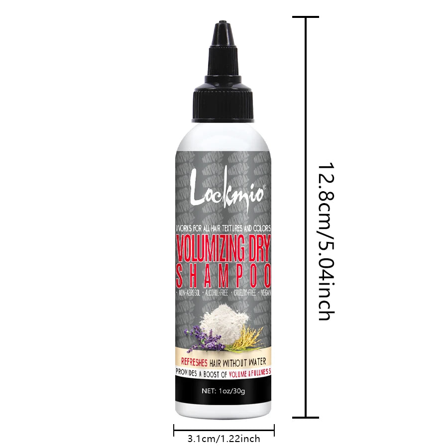 Lockmio Volumizing Natural Rice Dry Shampoo Smoothing Matte Fluffy Cleansing Refreshing Hair Absorbs Oil Powder