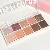 HISYI Star Rejuvenation Ten-Color Eye Shadow Pearl Matte Pink Pure Desire Powder Brown Plate Gentle Daily Cheap Makeup