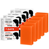 5Pcs Turmeric Soap Lemon Acids Handmade Soap Kojic acid soap Natural Skincare Bar for Moisturizing And Exfoliating Body And Face