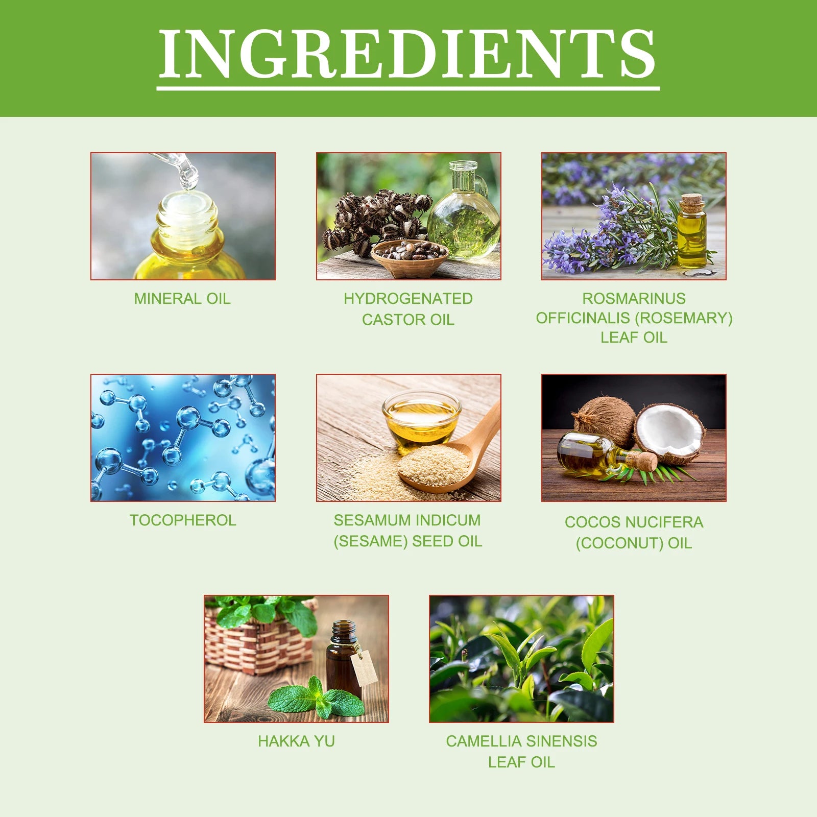 Rosemary Oil for Hair 50ml Scalp Treatment with Coconut Peppermint Oil Nourishing Hair Serum for Shine Strength All Hair Types