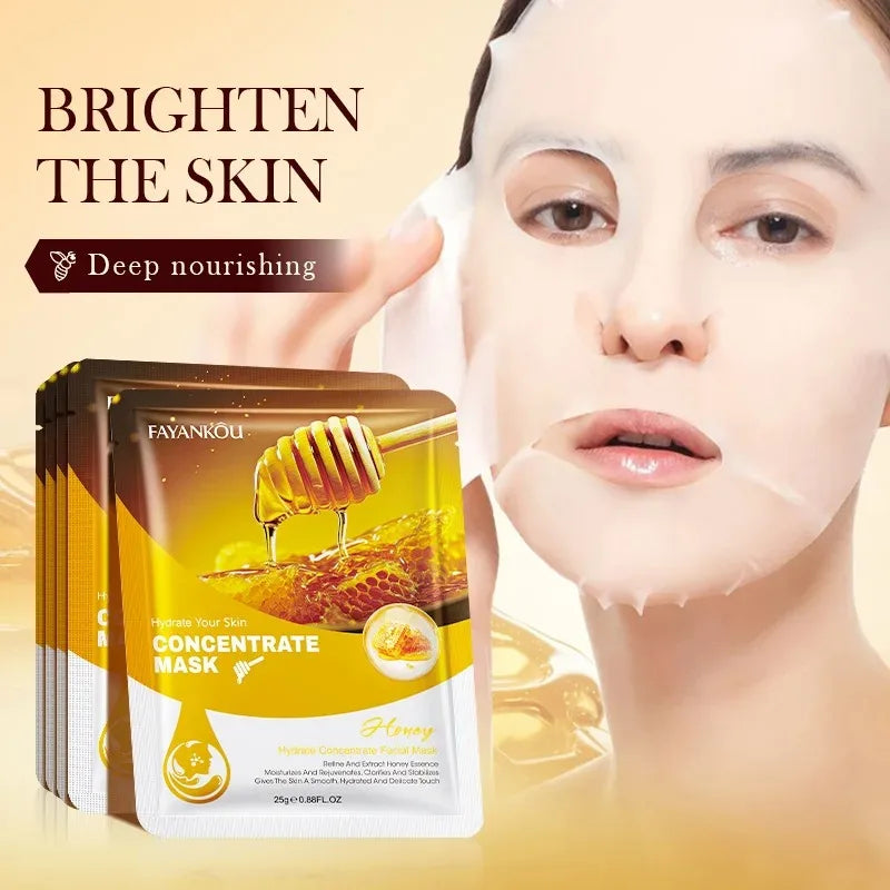 10Pcs Fruits Facial Masks for Face Skincare Moisturizing Brightening Hydrating Firmingface Mask Beauty Face Skin Care Products