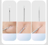 Optional 4Pcs 7Pcs 8Pcs Stainless Steel Skin Care Tool Set For Blackhead And Pimple Household Salon Grooming Accessory