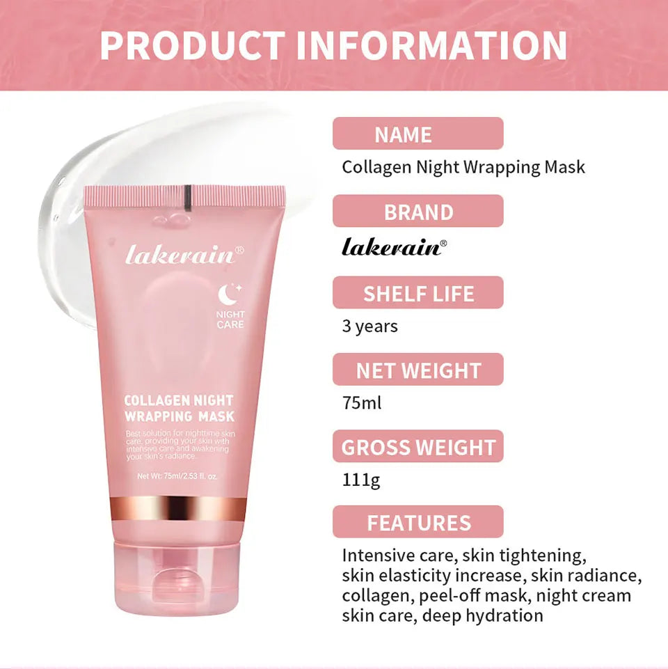 Deep Collagen Mask Korean Peel Off Mask Face Anti Wrinkle Lifting Skin Care Masks Bio Pack Night Wrapping Woman Skin Care