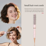 Barber Professional Round Blow Dry Brush, Professional Curly Hair Hot Cylinder Comb, 5 Sizes, Suitable for Fashionable Curly Hair Styling, Suitable for Women's Styling, Blow Drying, Curly Hair, Smoothing, Short Hair, Medium a