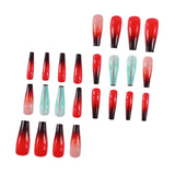 Transform Your Nails With 24pcs Extra Long Stiletto French Style Modern Classic Simple BLACK Solid Color Full Cover Fake Nail Ki