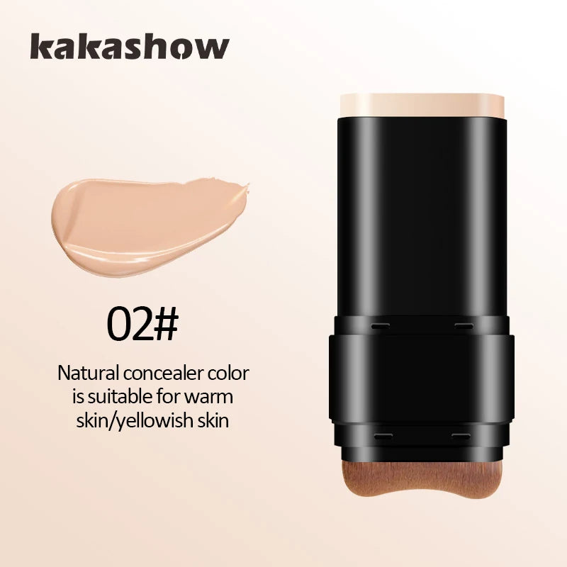 Eraser Foundation Rod Products, Velvet Moisturizing Light Concealer Liquid Foundation, Double Head Foundation Make-up With Brush