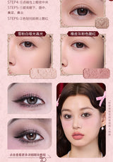 Flower knows Strawberry Cupid Collection Facial Complexion Palette Blush Eyeshadow Highlighter Flower Know Face Bronzer Palette