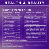 Free Sipping Biotin & Collagen Supplement Nails,Shiny Hair,  Skin,Vegetarian Capsules Beauty Health