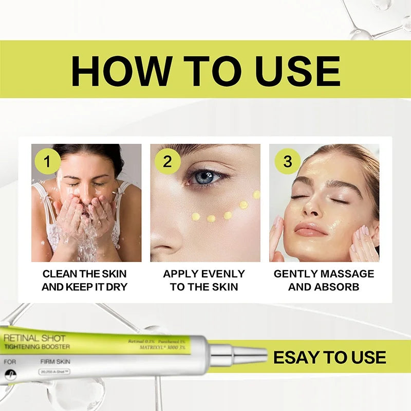 Retinol Eye Cream Set Gentle Repair Essence With Vitamin C Antiaging Treatment For Dark Circles Wrinkles Firming Under Eye Serum