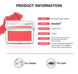 Hot Matte Embossed Blush Palette Rosy Blusher Facial Blush Powder High Pigmented Pink Coral Rouged For Cheeks Smooth Cosmetics