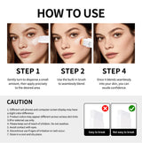 Foundation Stick Color Changing Foundation with Detachable Brush Blanc Cover Cream Stick Changing Hight Coverage Base Makeup