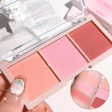 3-Color Cheek Red Plate Nude Makeup Natural Matte Milk Tea Orange Eye Shadow Makeup Lasting High Color Rendering Invisible